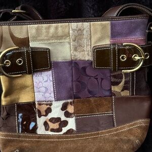 Coach Multicolor Patchwork Shoulder Bag